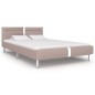 Bettgestell mit LED Cappuccino-Braun Kunstleder 140x200 cm Bettgestell mit LED Cappuccino-Braun Kunstleder 140x200 cm