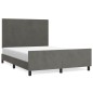 vidaXL Bettgestell mit Kopfteil Dunkelgrau 140x200 cm Samt vidaXL Bettgestell mit Kopfteil Dunkelgrau 140x200 cm Samt