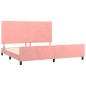vidaXL Bettgestell mit Kopfteil Rosa 200x200 cm Samt vidaXL Bettgestell mit Kopfteil Rosa 200x200 cm Samt