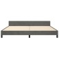 vidaXL Bettgestell mit Kopfteil Dunkelgrau 200x200 cm Samt vidaXL Bettgestell mit Kopfteil Dunkelgrau 200x200 cm Samt