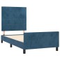 vidaXL Bettgestell mit Kopfteil Dunkelblau 90x200 cm Samt vidaXL Bettgestell mit Kopfteil Dunkelblau 90x200 cm Samt