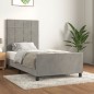 vidaXL Bettgestell mit Kopfteil Hellgrau 90x200 cm Samt vidaXL Bettgestell mit Kopfteil Hellgrau 90x200 cm Samt