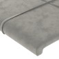 vidaXL Bettgestell mit Kopfteil Hellgrau 90x200 cm Samt vidaXL Bettgestell mit Kopfteil Hellgrau 90x200 cm Samt