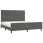 vidaXL Bettgestell mit Kopfteil Dunkelgrau 180x200 cm Samt vidaXL Bettgestell mit Kopfteil Dunkelgrau 180x200 cm Samt
