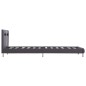 vidaXL Bettgestell mit LED Grau Kunstleder 90x200 cm vidaXL Bettgestell mit LED Grau Kunstleder 90x200 cm