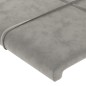 vidaXL Bettgestell mit Kopfteil Hellgrau 180x200 cm Samt vidaXL Bettgestell mit Kopfteil Hellgrau 180x200 cm Samt