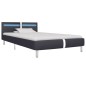 vidaXL Bettgestell mit LED Schwarz Kunstleder 90x200 cm vidaXL Bettgestell mit LED Schwarz Kunstleder 90x200 cm