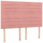 vidaXL Bettgestell mit Kopfteil Rosa 140x190 cm Samt vidaXL Bettgestell mit Kopfteil Rosa 140x190 cm Samt