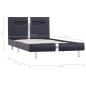 vidaXL Bettgestell mit LED Schwarz Kunstleder 90x200 cm vidaXL Bettgestell mit LED Schwarz Kunstleder 90x200 cm