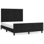 vidaXL Bettgestell mit Kopfteil Schwarz 140x190 cm Samt vidaXL Bettgestell mit Kopfteil Schwarz 140x190 cm Samt