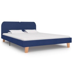 Bettgestell Blau Stoff 180x200 cm
