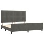 vidaXL Bettgestell mit Kopfteil Dunkelgrau 160x200 cm Samt vidaXL Bettgestell mit Kopfteil Dunkelgrau 160x200 cm Samt