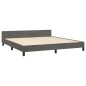 vidaXL Bettgestell mit Kopfteil Dunkelgrau 160x200 cm Samt vidaXL Bettgestell mit Kopfteil Dunkelgrau 160x200 cm Samt