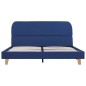 vidaXL Bettgestell Blau Stoff 140x200 cm vidaXL Bettgestell Blau Stoff 140x200 cm