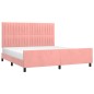 vidaXL Bettgestell mit Kopfteil Rosa 160x200 cm Samt vidaXL Bettgestell mit Kopfteil Rosa 160x200 cm Samt