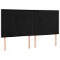vidaXL Bettgestell mit Kopfteil Schwarz 160x200 cm Samt vidaXL Bettgestell mit Kopfteil Schwarz 160x200 cm Samt