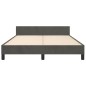 vidaXL Bettgestell mit Kopfteil Dunkelgrau 140x190 cm Samt vidaXL Bettgestell mit Kopfteil Dunkelgrau 140x190 cm Samt