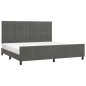 vidaXL Bettgestell ohne Matratze Dunkelgrau 200x200 cm Samt