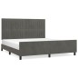 vidaXL Bettgestell mit Kopfteil Dunkelgrau 180x200 cm Samt vidaXL Bettgestell mit Kopfteil Dunkelgrau 180x200 cm Samt