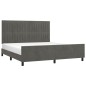 vidaXL Bettgestell mit Kopfteil Dunkelgrau 180x200 cm Samt vidaXL Bettgestell mit Kopfteil Dunkelgrau 180x200 cm Samt