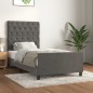 vidaXL Bettgestell mit Kopfteil Dunkelgrau 80x200 cm Samt vidaXL Bettgestell mit Kopfteil Dunkelgrau 80x200 cm Samt