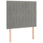 vidaXL Bettgestell mit Kopfteil Hellgrau 100x200 cm Samt vidaXL Bettgestell mit Kopfteil Hellgrau 100x200 cm Samt
