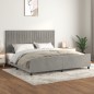 vidaXL Bettgestell mit Kopfteil Hellgrau 200x200 cm Samt vidaXL Bettgestell mit Kopfteil Hellgrau 200x200 cm Samt