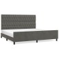 vidaXL Bettgestell mit Kopfteil Dunkelgrau 200x200 cm Samt vidaXL Bettgestell mit Kopfteil Dunkelgrau 200x200 cm Samt