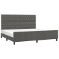 vidaXL Bettgestell mit Kopfteil Dunkelgrau 200x200 cm Samt vidaXL Bettgestell mit Kopfteil Dunkelgrau 200x200 cm Samt
