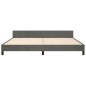 vidaXL Bettgestell mit Kopfteil Dunkelgrau 200x200 cm Samt vidaXL Bettgestell mit Kopfteil Dunkelgrau 200x200 cm Samt