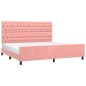 vidaXL Bettgestell mit Kopfteil Rosa 200x200 cm Samt vidaXL Bettgestell mit Kopfteil Rosa 200x200 cm Samt