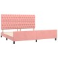 vidaXL Bettgestell mit Kopfteil Rosa 200x200 cm Samt vidaXL Bettgestell mit Kopfteil Rosa 200x200 cm Samt