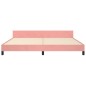 vidaXL Bettgestell mit Kopfteil Rosa 200x200 cm Samt vidaXL Bettgestell mit Kopfteil Rosa 200x200 cm Samt