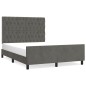 vidaXL Bettgestell mit Kopfteil Dunkelgrau 140x200 cm Samt vidaXL Bettgestell mit Kopfteil Dunkelgrau 140x200 cm Samt