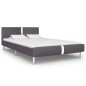 vidaXL Bettgestell Grau Kunstleder 140 x 200 cm vidaXL Bettgestell Grau Kunstleder 140 x 200 cm