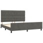 vidaXL Bettgestell mit Kopfteil Dunkelgrau 180x200 cm Samt vidaXL Bettgestell mit Kopfteil Dunkelgrau 180x200 cm Samt