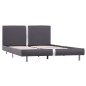 vidaXL Bettgestell Grau Kunstleder 140 x 200 cm vidaXL Bettgestell Grau Kunstleder 140 x 200 cm