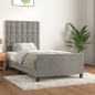 vidaXL Bettgestell mit Kopfteil Hellgrau 90x190 cm Samt vidaXL Bettgestell mit Kopfteil Hellgrau 90x190 cm Samt