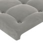 vidaXL Bettgestell mit Kopfteil Hellgrau 90x190 cm Samt vidaXL Bettgestell mit Kopfteil Hellgrau 90x190 cm Samt