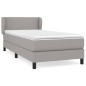 vidaXL Boxspringbett mit Matratze Hellgrau 90x200 cm Stoff vidaXL Boxspringbett mit Matratze Hellgrau 90x200 cm Stoff