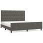 vidaXL Bettgestell mit Kopfteil Dunkelgrau 160x200 cm Samt vidaXL Bettgestell mit Kopfteil Dunkelgrau 160x200 cm Samt
