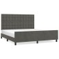 vidaXL Bettgestell mit Kopfteil Dunkelgrau 180x200 cm Samt vidaXL Bettgestell mit Kopfteil Dunkelgrau 180x200 cm Samt