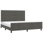 vidaXL Bettgestell mit Kopfteil Dunkelgrau 180x200 cm Samt vidaXL Bettgestell mit Kopfteil Dunkelgrau 180x200 cm Samt