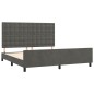 vidaXL Bettgestell mit Kopfteil Dunkelgrau 180x200 cm Samt vidaXL Bettgestell mit Kopfteil Dunkelgrau 180x200 cm Samt