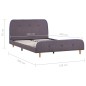 Bettgestell Taupe Stoff 120x200 cm Bettgestell Taupe Stoff 120x200 cm