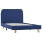 Bettgestell Blau Stoff 90x200 cm Bettgestell Blau Stoff 90x200 cm