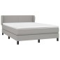 vidaXL Boxspringbett mit Matratze Hellgrau 140x190 cm Stoff vidaXL Boxspringbett mit Matratze Hellgrau 140x190 cm Stoff