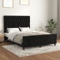 vidaXL Bettgestell mit Kopfteil Schwarz 140x190 cm Samt vidaXL Bettgestell mit Kopfteil Schwarz 140x190 cm Samt