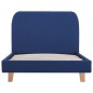 Bettgestell Blau Stoff 90x200 cm Bettgestell Blau Stoff 90x200 cm