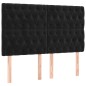 vidaXL Bettgestell mit Kopfteil Schwarz 140x190 cm Samt vidaXL Bettgestell mit Kopfteil Schwarz 140x190 cm Samt